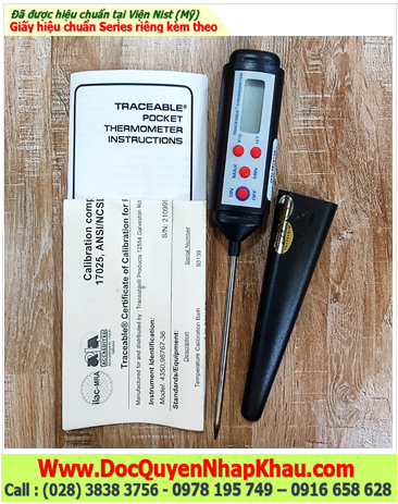 Traceable 4050, Nhiệt kế Que thăm nhiệt với dải đo từ –50 đến 300°C Traceable@4050 Pocket Traceable® Thermometer